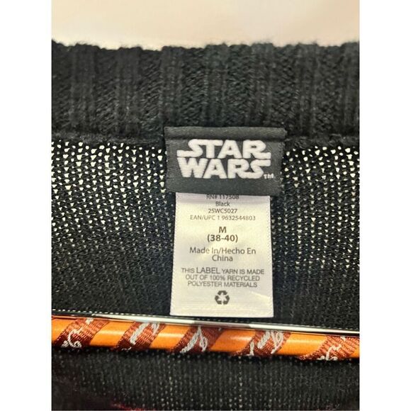 Star Wars Black & Red Darth Vader Crew Neck Sweater sz M EUC - Picture 4 of 6